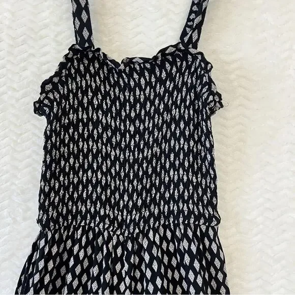 Japna Black White Handmade Artsy Boho Wide Leg Jumpsuit Womens Sz XS - Picture 6 of 13